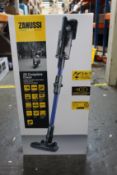 A new Zanussi blue Z8 Complete Clean cordless rechargeable 400W, 0.05L foldable vacuum cleaner (