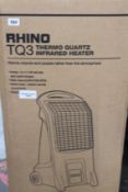 A boxed as new Rhino TQ3 thermo quartz infrared heater.
