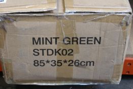 A boxed as new paddle board with pump (Unbranded).