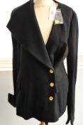 An as new Proenza Schouler Asymmetrical Lapel blazer in black (Size US 8 - RRP £693).