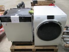 A Samsung Washing Machine 10kg (WW10H9600EW) and a Bosch Dishwasher, both pre-owned (Suitable for