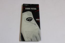 A large quantity of as new Callaway Dawn Patrol golf gloves (Approximately 70 packs, assorted sizes,