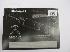 A boxed as new Multipick Kronos (Powerful electric lock pick gun with charger, allen key, Li-ion