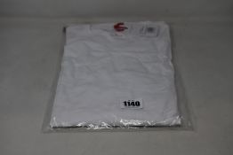 Three men's as new Derek Rose London white long sleeve T-shirts (S - RRP £100 each).