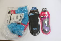 A quantity of assorted Airplus insoles to include Orthotic Plantar Fascia, Ultra Work Memory Foam