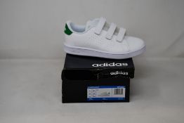 Six pairs of children's as new Adidas Advantage C trainers (4 x UK 2, 2 x UK 2.5).