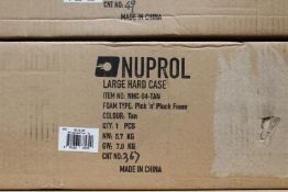 Two boxed as new Nuprol Hard Cases (NHC-04-TAN).