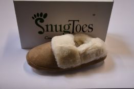 Ten pairs of as new SnugToes Brivy heatable slippers (All EU 38/UK 5).