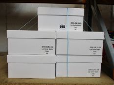 Five pairs of as new Guinea Camden bronze low top trainers (EU 41).