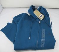 An as new Burberry Claredon full zip hoodie in mineral blue (L - RRP £175).