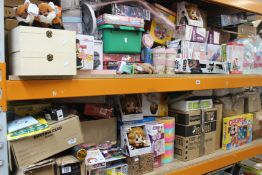 A large quantity of children's toys, games and related items.