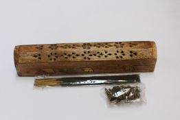 A large quantity of wooden incense boxes and incense cones (Ten cones per box, approximately 45