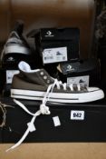 Six pairs of as new Converse Hi-tops in charcoal.