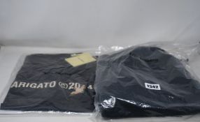 An as new Axel Arigato monogram bee bird T-shirt (L) and Lucky hoodie (M).