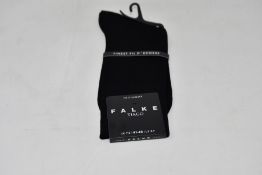 A quantity of as new Falke Firenze socks in black (18 pairs - RRP £18 each).