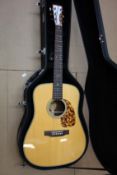 A pre-owned Blueridge BR160-A Dreadnought Acoustic Guitar with a hard case (Excellent condition,