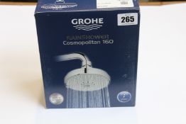 Three boxed as new Grohe Rainshower Cosmopolitan 160 Shower Heads.