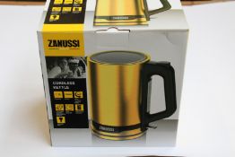 Six new Yellow Zanussi 1.7L, 2200W cordless kettles (ZEK - 1240).