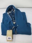 An as new Burberry Claredon full zip hoodie in mineral blue (XL - RRP £175).
