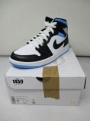 A pair of women's as new Nike Air Jordan 1 Mid (UK 6).