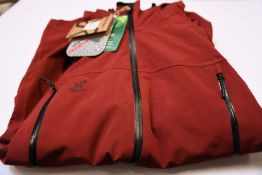 A women's as new RVRC Race Revolution Monsoon jacket in chilli (L) (Slight dust mark to front of