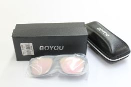 One hundred and fifty pairs of Boyou sunglasses.