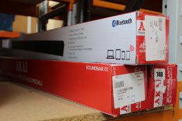 Three new AKAI Bluetooth 01 Soundbars.