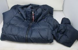 An as new Tommy Hilfiger Global Stripe down coat (M).
