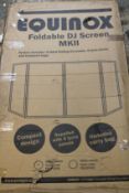 A boxed as new Equinox MKII foldable DJ screen.