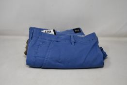 Two pairs of as new Hugo Boss Schino-Slim trousers (W36/L32 - Slight mark on one pair, requires