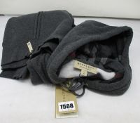 An as new Burberry Claredon full zip hoodie in charcoal (XL - RRP £175).