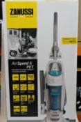 Three new Zanussi Air Speed ll Pet bagless cyclonic upright vacuum cleaners (ZAN2021PT).