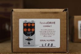 A boxed as new Origin Effects RevivalDRIVE Compact Overdrive Pedal.