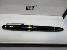 An as new Montblanc Meisterstuck fountain pen.