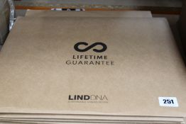 Eleven as new LIND DNA 4-Set Leather Table Mats in various styles to include Nupo Square and Hippo
