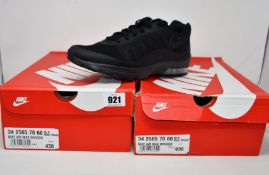 Two pairs of as new Nike Air Max Invigor trainers (UK 9).