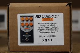 A boxed as new Origin Effects Revival Drive Compact Hot Rod Overdrive.