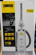 Five new Zanussi Air Speed Lite ll pet 3.5L, 700W bagged upright vacuum cleaners (ZAN2087PT).
