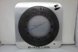 Tom Dillmann (ByKolles - Team 4) Brake Disc with signature in centre of display, French