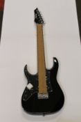 An as new Harley Benton left handed electric guitar in black.