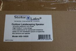 Two boxed as new Newark Outdoor Landscaping Rock Speakers 50-15920.