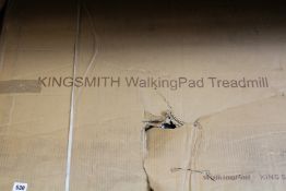 Two pre-owned treadmills to include a Kingsmith walking pad and a Bigzzia motorised treadmill.