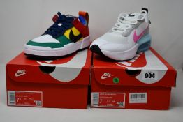 Two pairs of women's as new Nike trainers; Dunk Low Disrupt (UK 5) and Air Max Verona (UK 4.5).