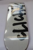 Nine as new Cliche 'Handwritten' design Skateboard decks (Size: 8.25, assorted colours).