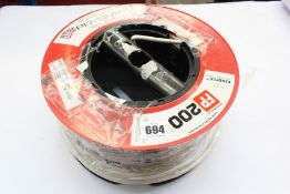 A reel of Prysmian 1.5mm² FP200 Gold Fire Cable White (100m drum).