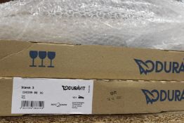 Three boxed as new Duravit Starck 3 standard toilet seats.
