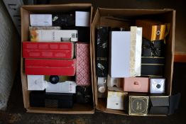 Two boxes of as new luxury gift sets and room diffusers to include The White Company, Cath Kidston