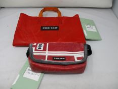 An as new Freitag F52 Miami Vice shopping bag (RRP £98) and a F40 Jamie hip bag (RRP £110).