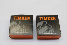 Forty nine boxed as new Timken 33109 45mm Bore Metric Tapered Roller Bearings.