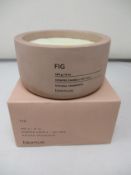 Four boxed as new Blomus Fraga Three Wick Scented Candles - Fig (400g /14oz).